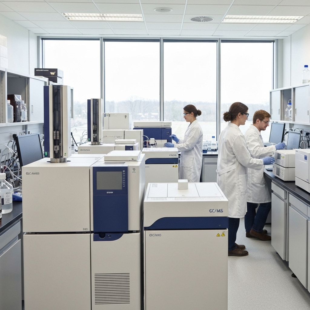 Modern laboratory with advanced analytical equipment